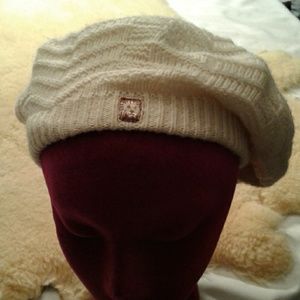 Vintage Anne Klein slouchy cream beret